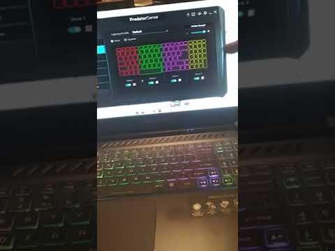 how to change keyboard lights on predator or Acer