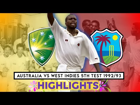 Benson and Hedges World Series | Australia Vs West Indies 5th Test 1992 Highlights |