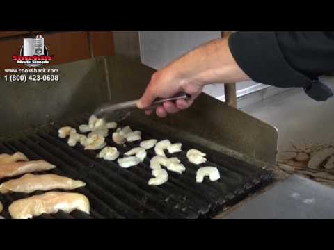Shrimp and Spinach Pizza on the Cookshack PZ400