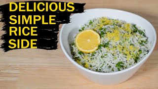 Parsley Lemon Rice | Rice Side Dish Recipe