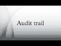 Audit Trail