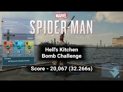 Hell's Kitchen Bomb Challenge - Score of 20,067 | Spider-man (PS4)