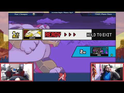 Ascension: Back To Basics RoA Singles Winners Semi-Finals - Plastic Dinos (Clairen) vs Chompers (Eta