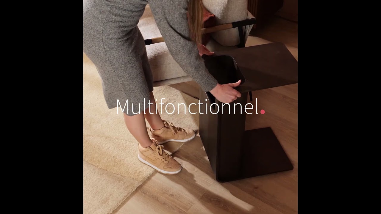 Table d’appoint / table basse scandinave Isla 60x35x45 cm noyer