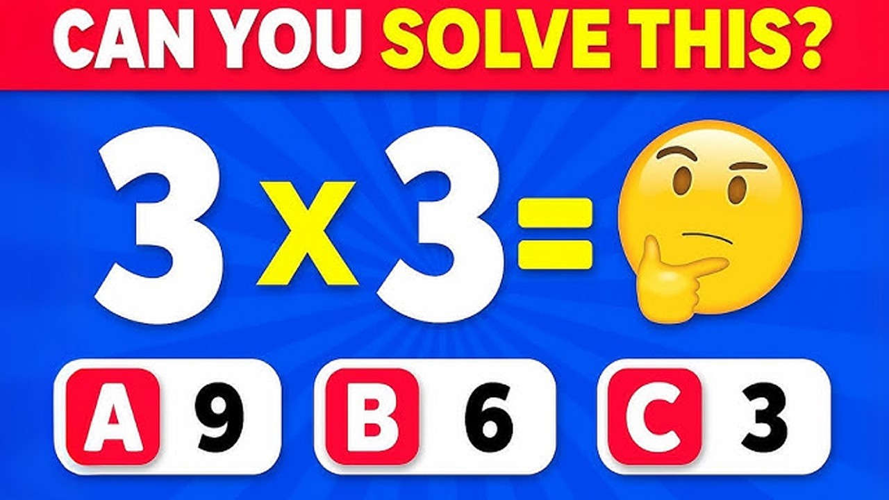 🧠 Genius Only! Solve These Math Questions Fast! | Try This Viral Math Quiz!