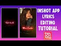 Inshot Lyrics Editing How To Make Lyrics Video In Inshot App Inshot Video Editor Tutorial