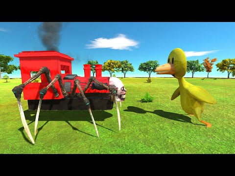Choo Choo Charles vs Rainbow Friends Yellow - Animal Revolt Battle Simulator