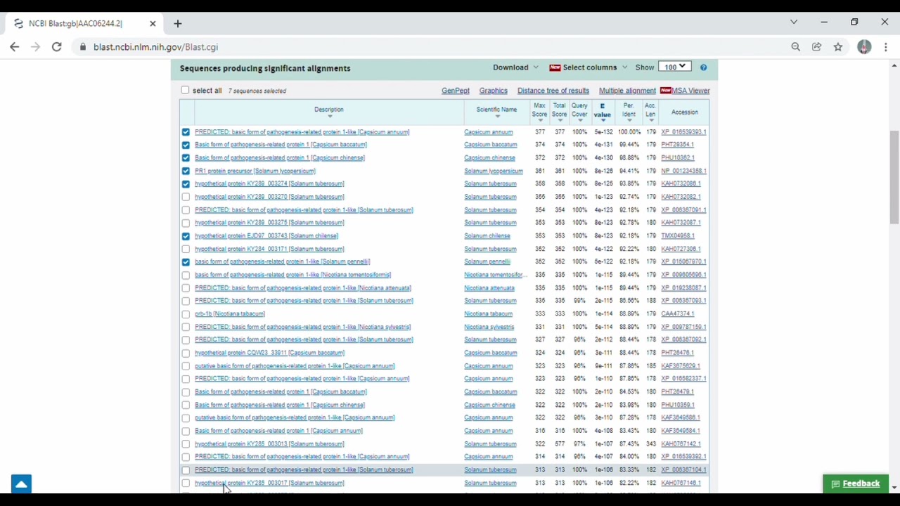 Pengenalan Website Bioinformatika NCBI II dan Multalin Multiple Sequence Alignment