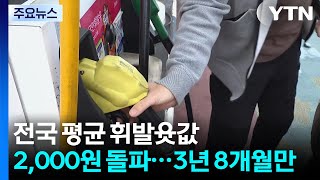 전국 평균 휘발윳값 2천 원 돌파...3년 8개월만 / YTN