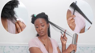 Dyson Airstrait Demo on Type 4 Natural Hair