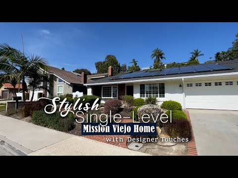Beautifully Furnished Designer Single-Level 3 Bedroom Home with Lake Mission Viejo Access! property video