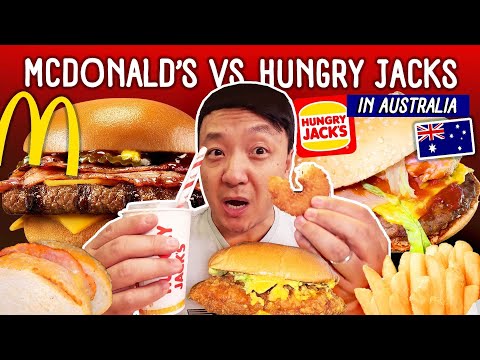 Trying McDonald’s vs. Hungry Jacks & Massive SEAFOOD MOUNTAIN in Melbourne Australia