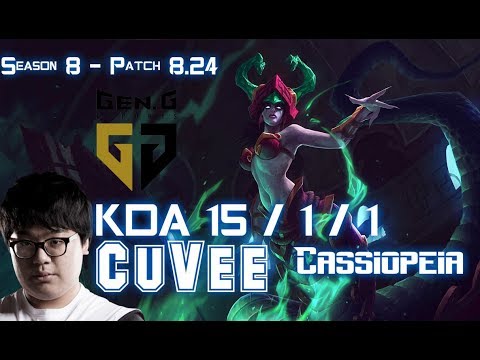 GEN CuVee CASSIOPEIA vs KARMA Top - Patch 8.24 KR Ranked