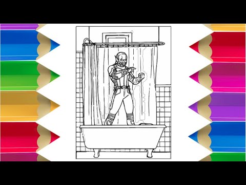 ANTMAN in a BATHTUB - Draw Sketch Doodle | MARVEL AVENGERS | Kids Colouring | Children | Drawing