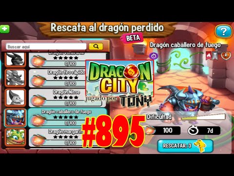Dragon City "Capítulo 895 - Rescata al Dragón Perdido: Dragón Caballero de Fuego" por Tony