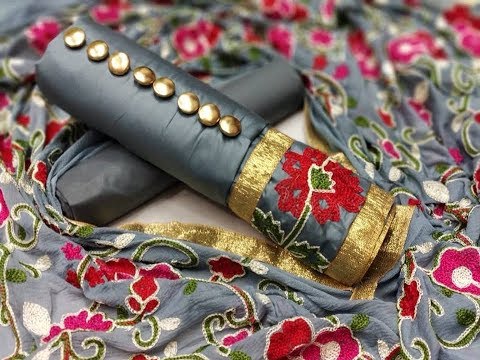 Satin silk salwar kameez dress materials