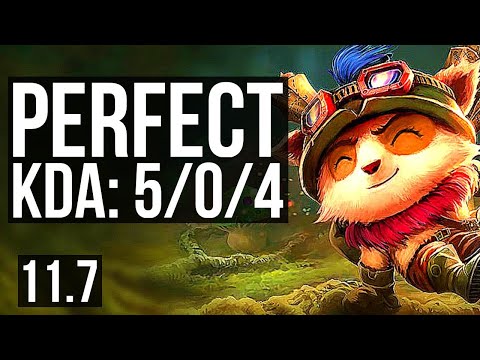 TEEMO vs YORICK (TOP) | 5/0/4, 3100+ games, 2.6M mastery, Rank 14 Teemo | EUW Master | v11.7