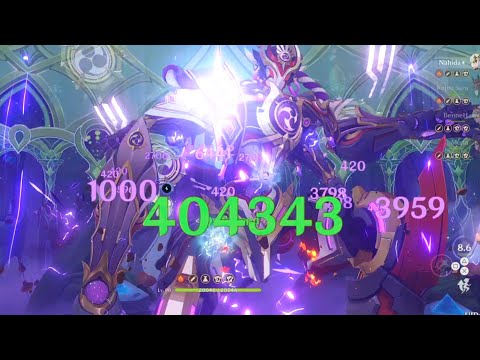 Nahida 400K Tri-Karma Purification vs L90 Scaramouche Boss