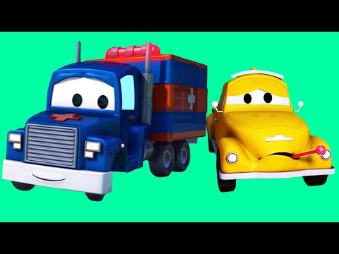 Carl Transform and his friends in Car City: Tom The Tow Truck, the Ambulance and the Garbage Truck
