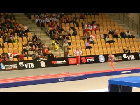 RUS Vadim Afanasev 1st pass Prelims 15 16 Mens Tumbling 2015 World Age Group Competitin Denmark