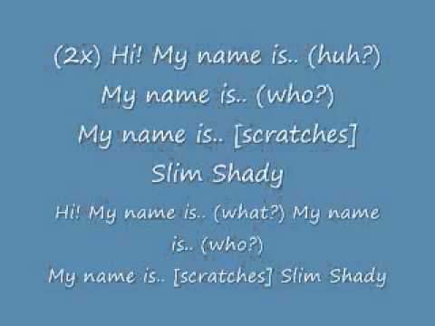 Eminem My Name Is lyrics