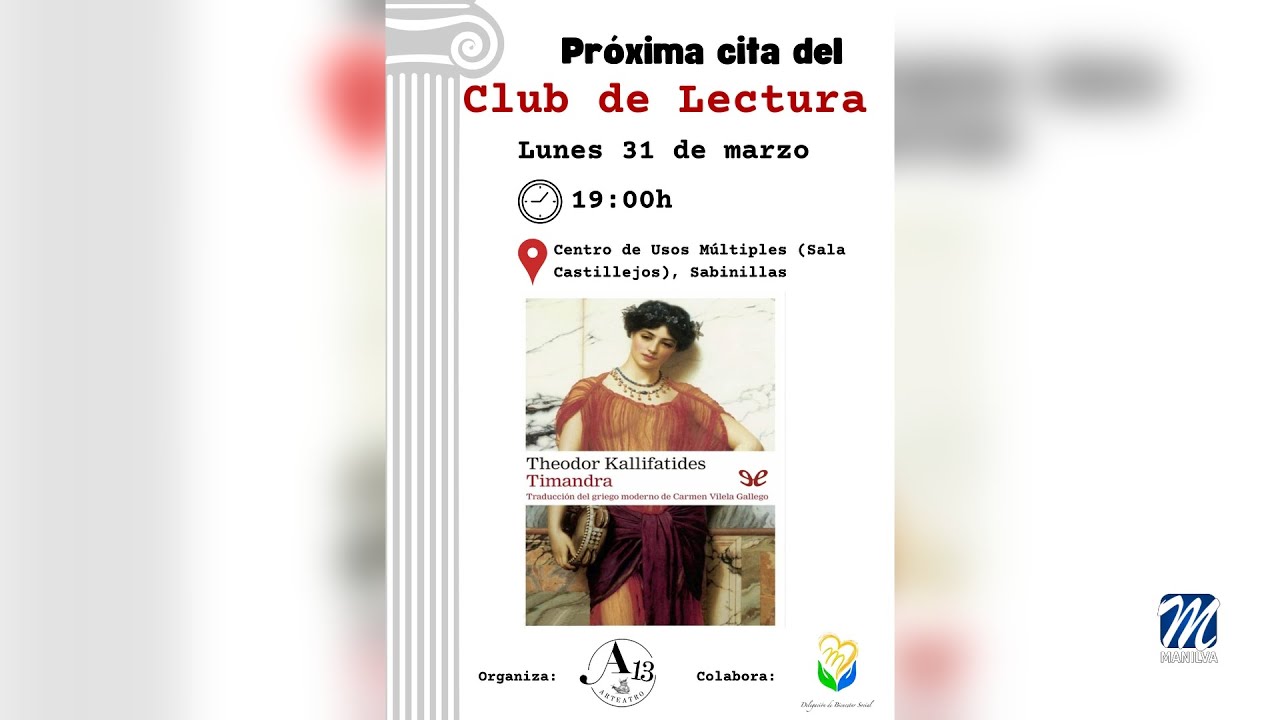 Próximo Club de lectura el lunes 31 de marzo