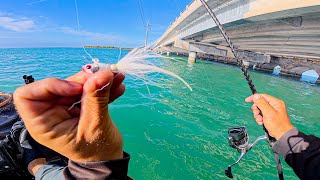 UNCUT Kayak Fishing | Jigging A Bucktail On Little Bridges In Florida Keys