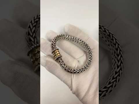 John Hardy 925 and 18k Gold Classic Chain Dot Bracelet-8 inch, Diameter 10.2 mm video