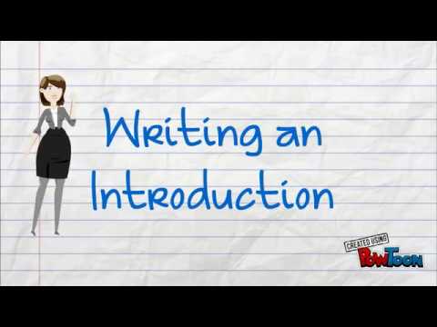 What are the 3 parts of an introduction?