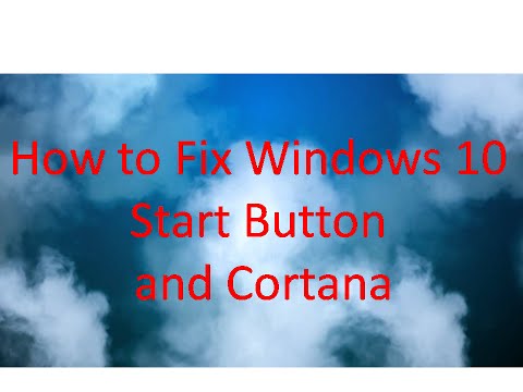 How to Fix Windows 10 Start Menu , Cortana and Other Icon Failures