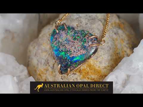 Colar de opala, colar de opala Austrália, pingente de colar de opala - Australian Opal Direct