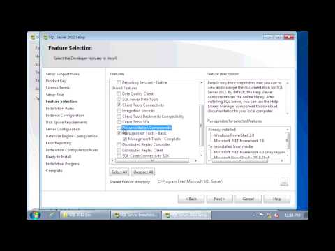 comment installer sql server 2012