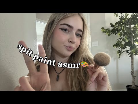 ASMR Spit painting your makeup (up close, mouth sounds, personal attention)
