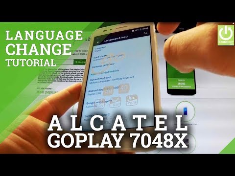 Language Settings in ALCATEL One Touch goPlay 7048X - Change Language