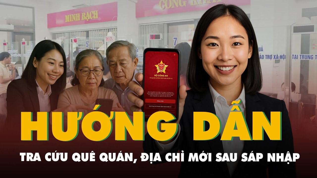 Hướng dẫn tra cứu quê quán, địa chỉ mới sau sáp nhập trên VNeID
