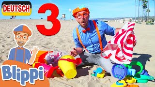 Blippi Deutsch - Lernt Farben und Zählen am Strand | Abenteuer und Vid
