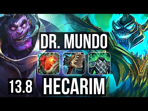 MUNDO vs HECA (TOP) | 6 solo kills, 600+ games, 800K mastery | KR Master | 13.8