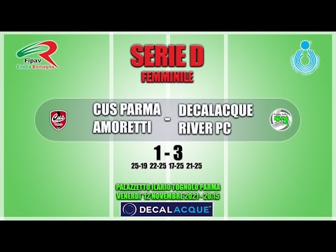Serie D: CUS PARMA AMORETTI - DECALACQUE RIVER