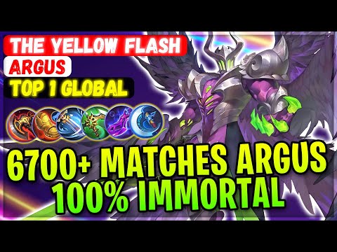 6700+ Matches Argus King 100% Immortal [ Top 1 Global Argus ] the yellow flash  Mobile Legends Build