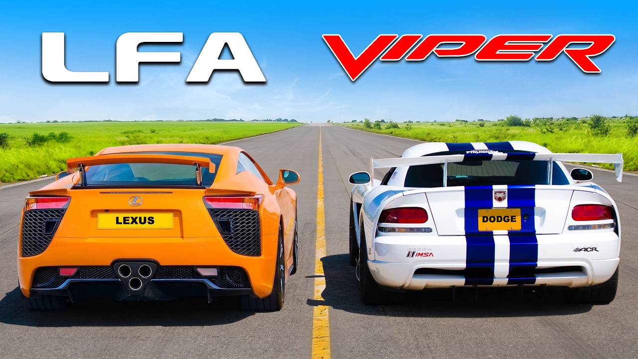 Lexus LFA v Dodge Viper ACR: DRAG RACE