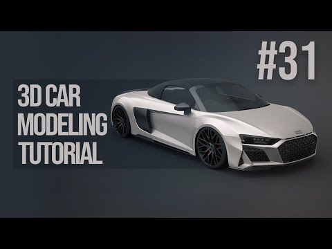 3D Car Modeling Tutorial - Audi R8 Spyder pt.31