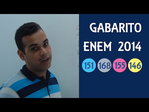 Resolução ENEM 2014 Caderno Azul, Questão 151 | Cinza-168 | Rosa-155 | Amarelo-146 (+ SUPER DICA)