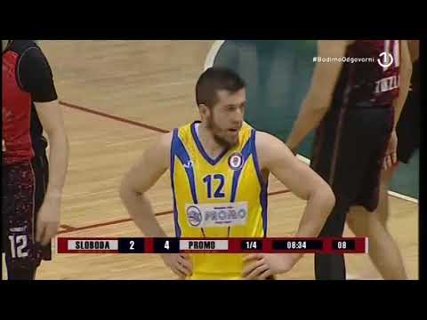 Milan Skundric (KK Promo) vs KK Sloboda #20 Yellow 27 PTS 10/16 10 REB 34 EVAL