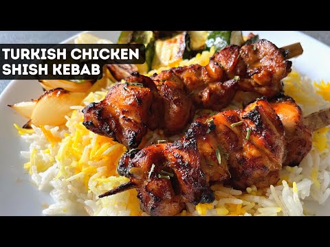 Juicy Turkish Chicken BBQ Recipe | Airfried Chicken Skewers Recipe | Boneless Chicken Thighs Recipe