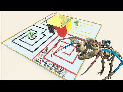 ESCAPE FROM ALIEN T-REX SKELETON #2 - LAST SURVIVOR - Animal Revolt Battle Simulator