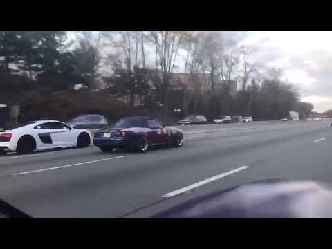 LS Swapped Miata vs. V10 R8 (50-120mph)
