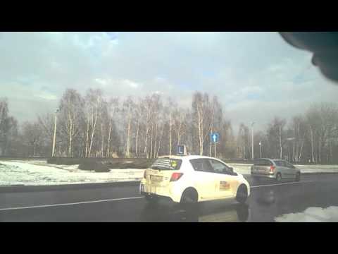 Trasa egzaminacyjna w Dąbrowie: Skrzyżowanie koło Intermarche