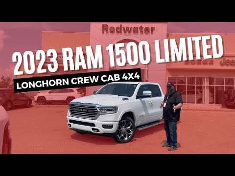 New 2023 Ram 1500 Limited Longhorn Crew Cab 4x4 - Panoramic Sunroof | Stock PR19308 - Redwater Dodge