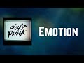 Daft Punk - Emotion (Lyrics)