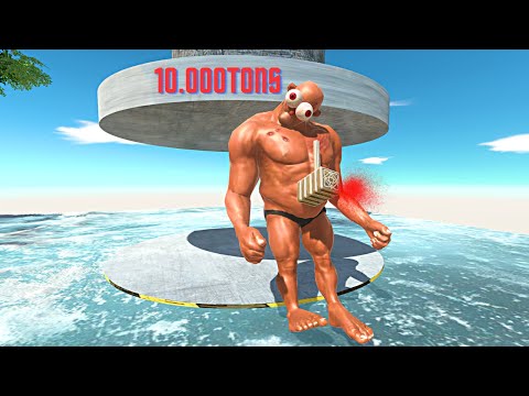 Ghor Hammer Pushes Units into Hydraulic Press Trap - Animal Revolt Battle Simulator